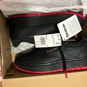 Reebok Black and Red Athletic Shoes with Classic Silhouette